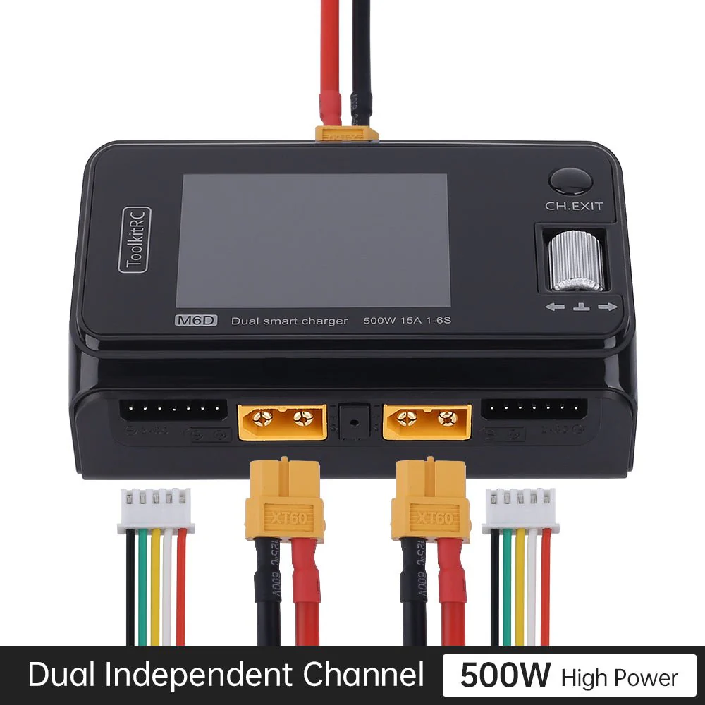 ToolkitRC M6D Dual-Kanal 500W 16A 2-6S DC Intelligentes Ladegerät - Image 10