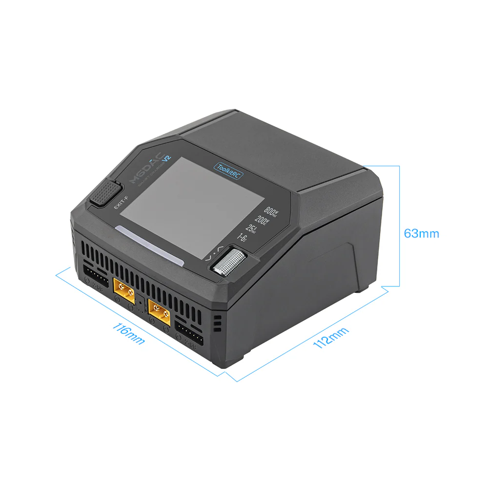 ToolkitRC M6DAC V2 800W LiPo 1-6S 15A Dual-Kanal AC/DC Intelligentes Ladegerät - Image 7