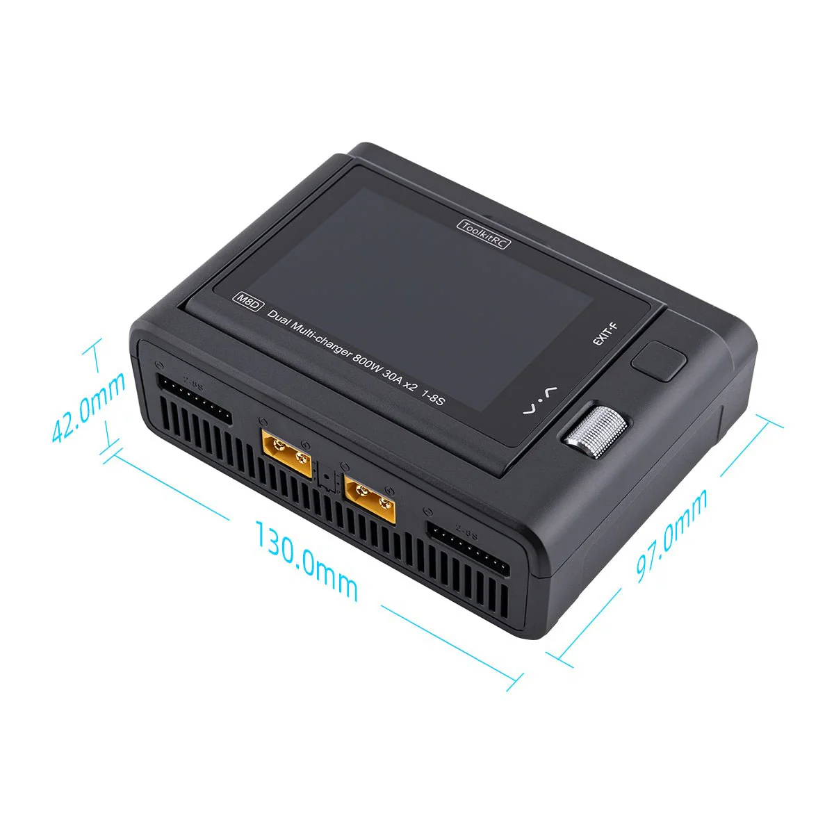 ToolkitRC M8D 1600W 1-8S Dual-Kanal DC Intelligentes Ladegerät - Image 4