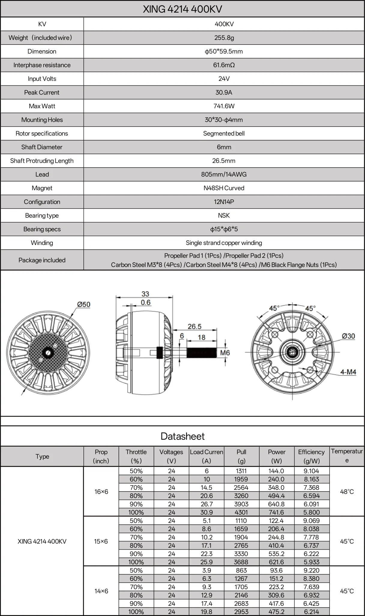 XING 4214 2-8S X CLASS FPV Motor - Image 4
