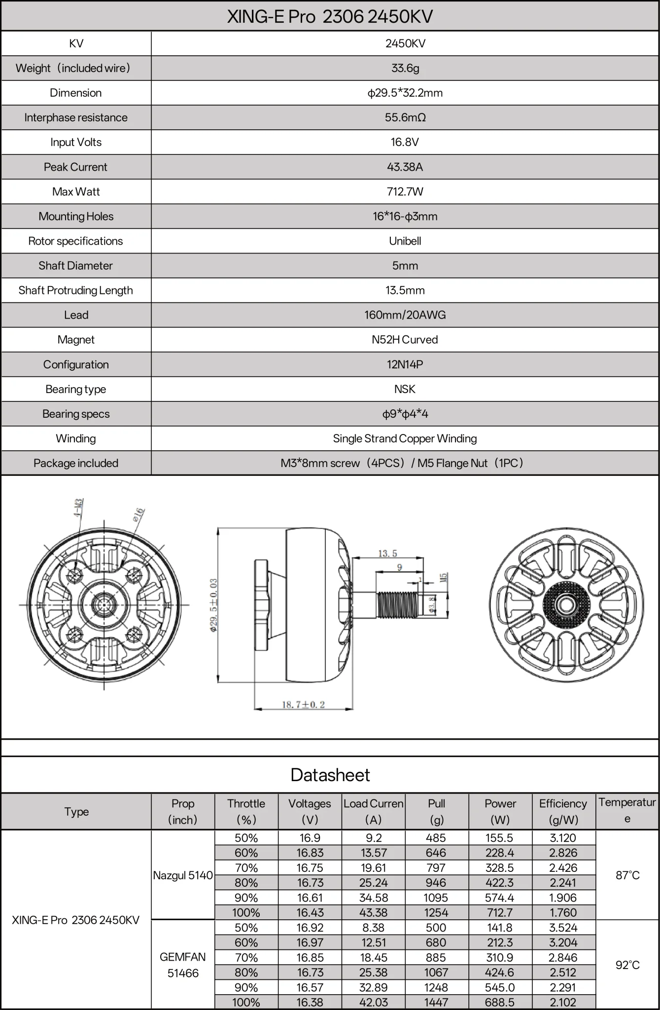 XING-E Pro 2306 FPV Motor - Image 3