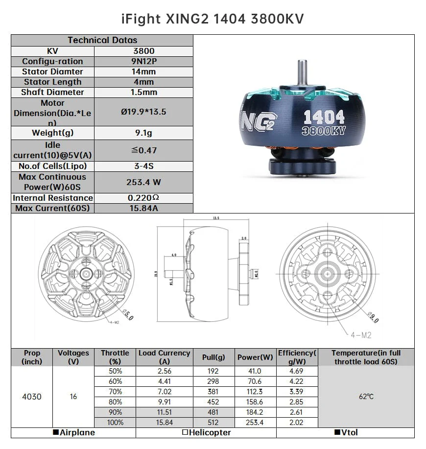 XING2 1404 Toothpick Ultralight Motor (unibell) - Image 3