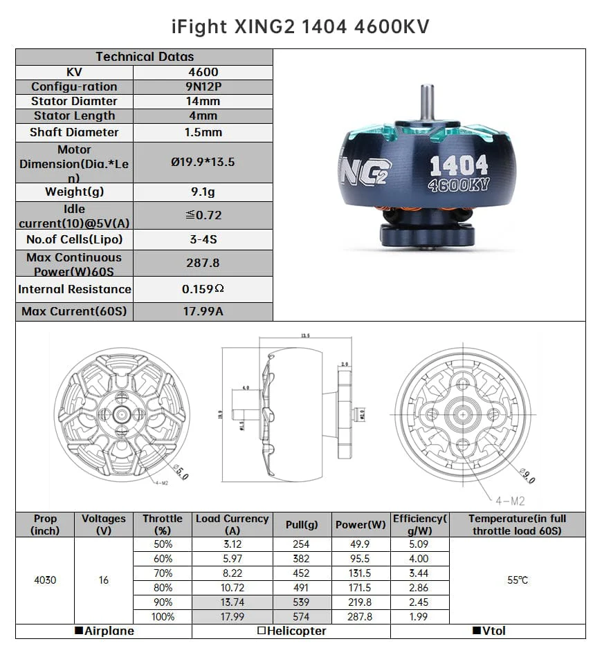 XING2 1404 Toothpick Ultralight Motor (unibell) - Image 4